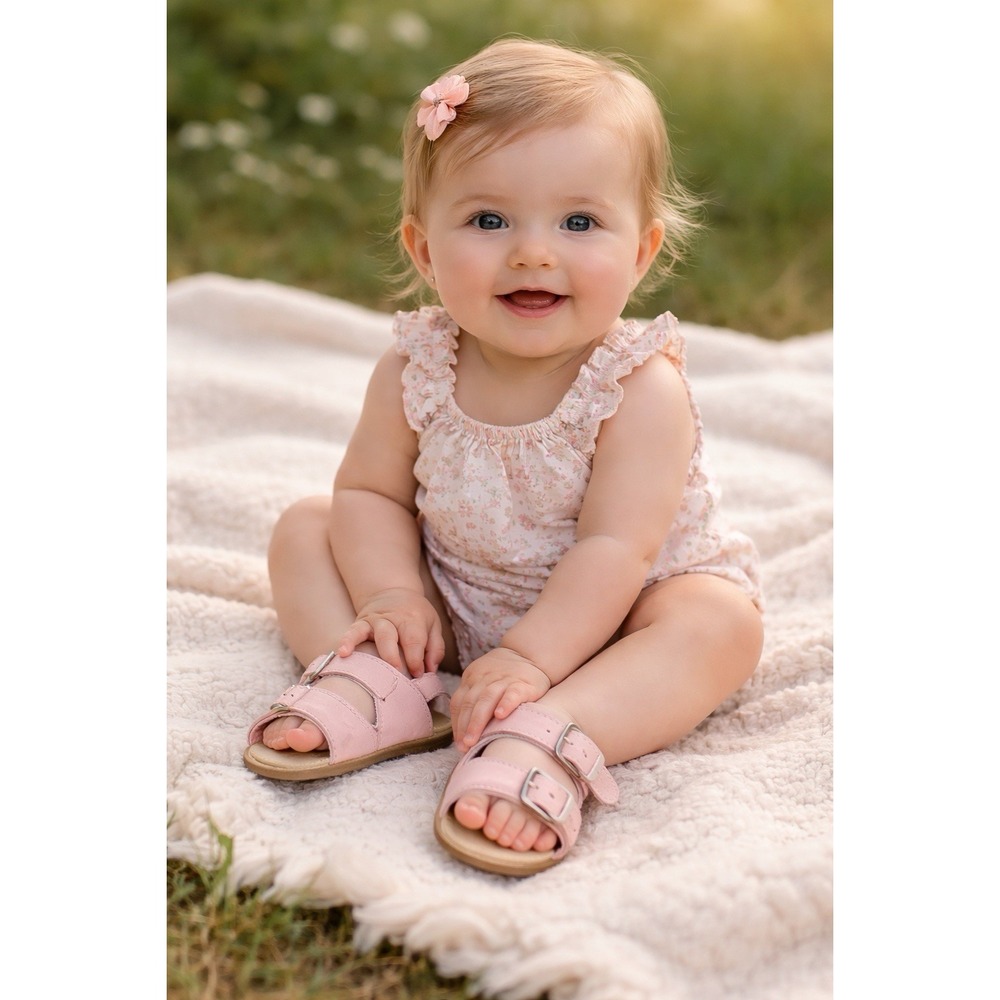Carter's Baby Pink Double Buckle Sandals Size 3–6‎ Months Soft Sole Infant Shoes